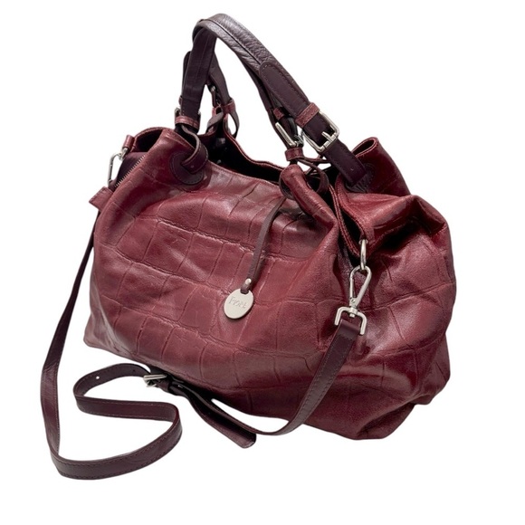 FIORE ITALIAN‎ CROC EMBOSSED LEATHER PURSE